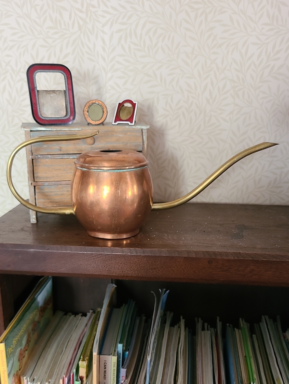 Vintage Mid Century Copper & Brass Watering Can